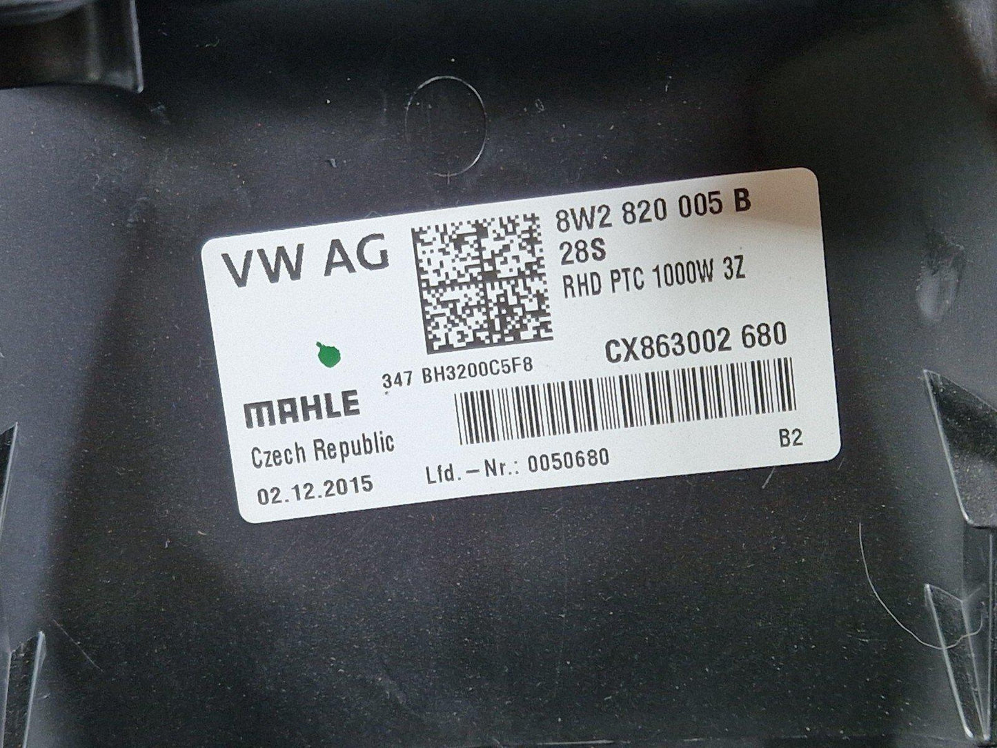 16-19 AUDI A4 B9 S-LINE GENUINE FRONT DASH HEATER MATRIX 8W2820005B