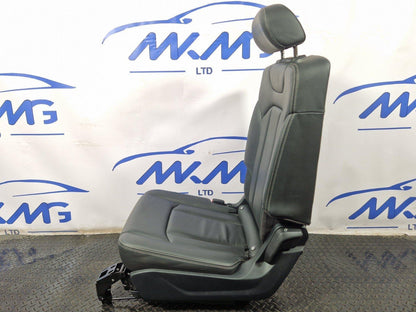 16-20 AUDI Q7 4M GENUINE REAR LEFT 2ND ROW BLACK LEATHER SEAT WITH HEADREST