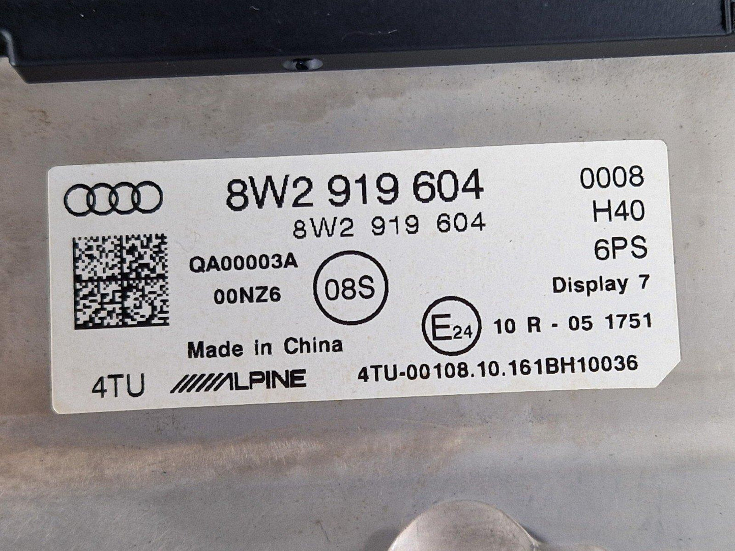 16-19 AUDI A4 B9 GENUINE MULTI MEDIA IN DASH SCREEN 8W2919604
