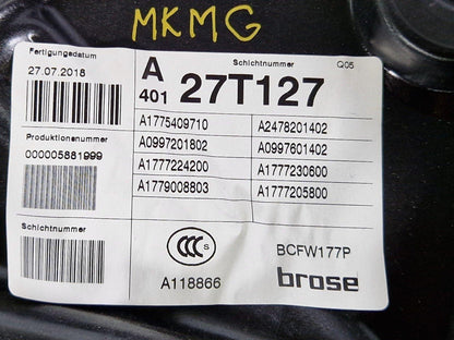 18-ON MERCEDES BENZ A CLASS W177 FRONT LEFT WINDOW REGULATOR A1775409710