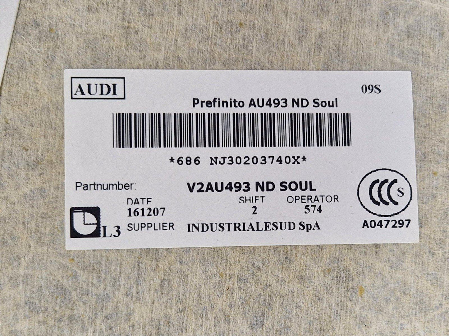 16-23 AUDI A5 F5 SPORTBACK S-LINE GENUINE ROOF BLACK HEADLINER 8W8867506B