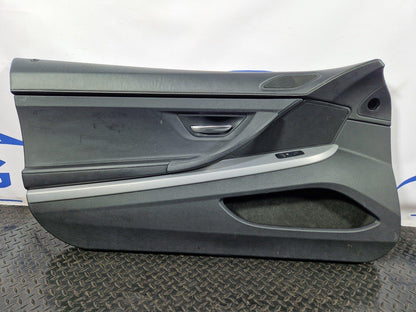 11-18 BMW 6 SERIES F13 COUPE GENUINE LEFT N/S BLACK LEATHER DOOR CARD PANEL