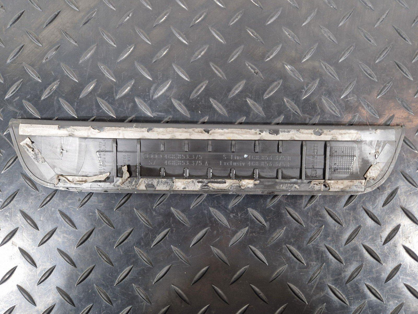 10-18 AUDI A7 4G S-LINE GENUINE OEM REAR LEFT DOOR SILL TRIM 4G8853375