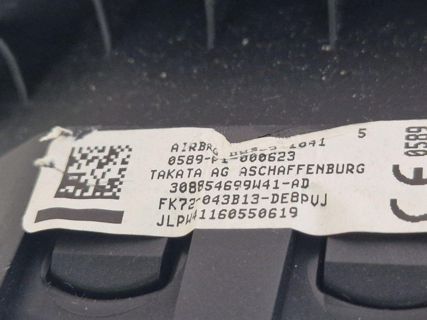 14-19 LAND ROVER L550 DISCOVERY STEERING WHEEL SAFETY BAG 307584610AC DEPLOYED