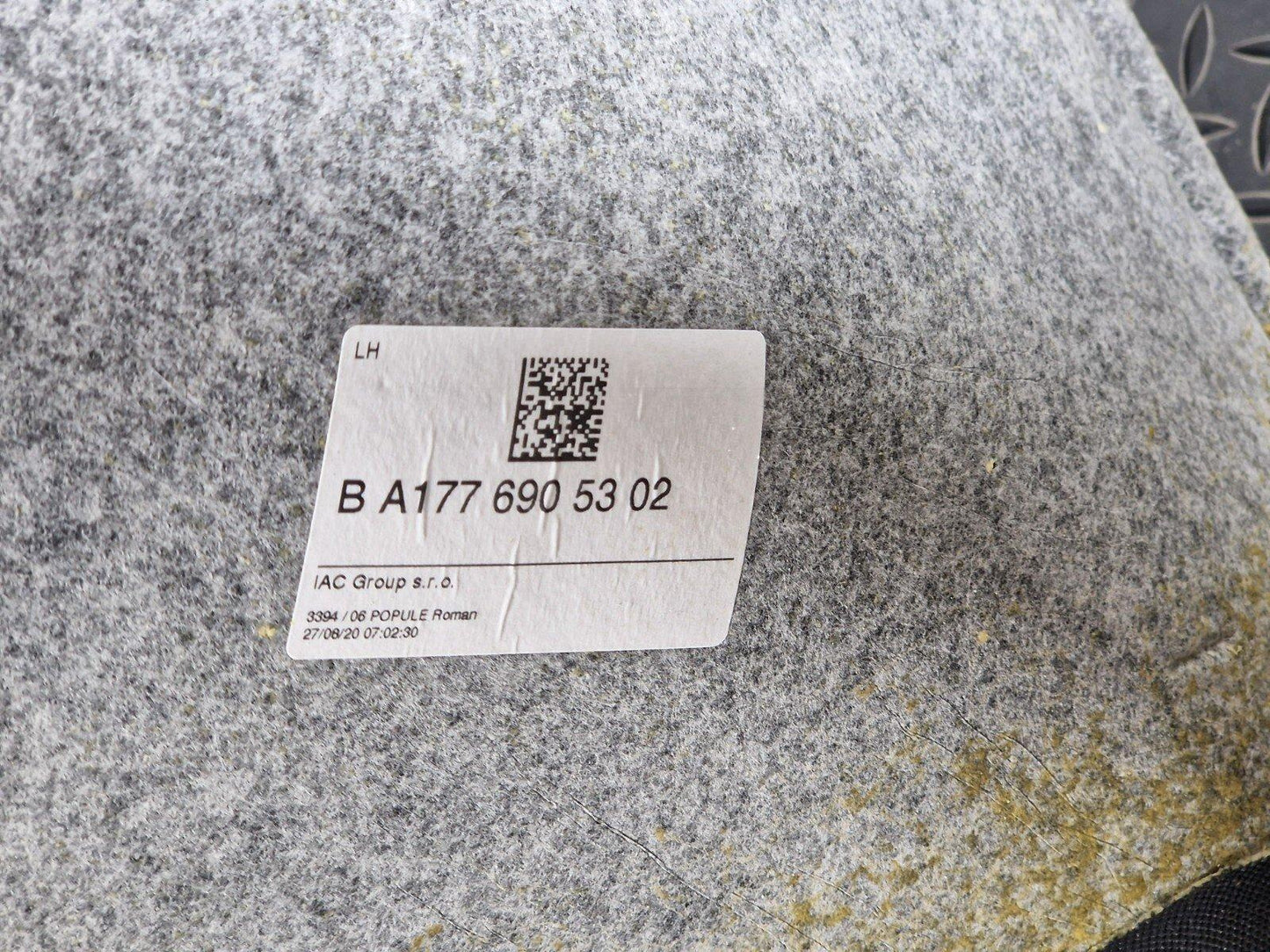 19-ON MERCEDES BENZ A CLASS EQ V177 SALOON BLACK ROOF HEADLINER A17769053029