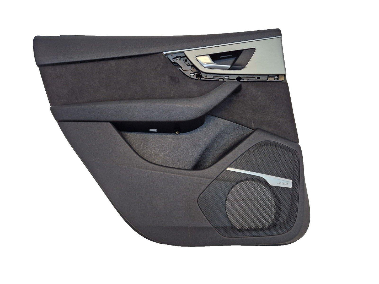 16-20 AUDI Q7 4M REAR LEFT INTERIOR DOOR CARD PANEL ALCANTARA TRIM 4M0867305