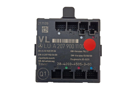 MERCEDES BENZ W207 E CLASS DOOR CONTROL MODULE ECU FRONT LEFT A2079001100