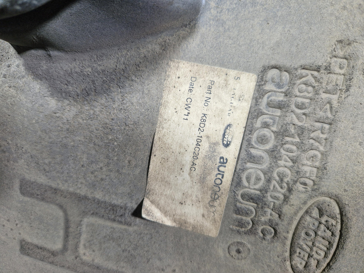 Range Rover Evoque L551 RIGHT O/S DRIVER SIDE UNDER BODY TRAY K8D2104C20AC