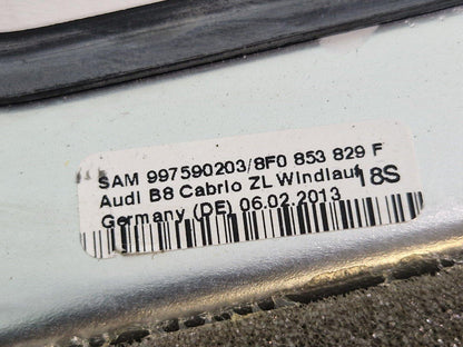 12-17 AUDI S5 CONVERTIBLE WINDSCREEN TOP TRIM CHROME 8F0853829F