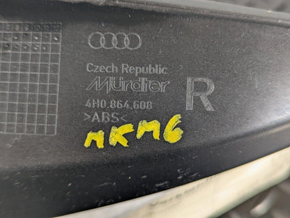 10-17 AUDI A8 4H  REAR RIGHT INTERIOR STEP PLATE TRIM 4H0864608F