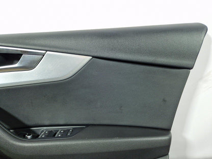 16-19 AUDI A4 B9 GENUINE FRONT RIGHT O/S BLACK LEATHER DOOR CARD & SWITCHES