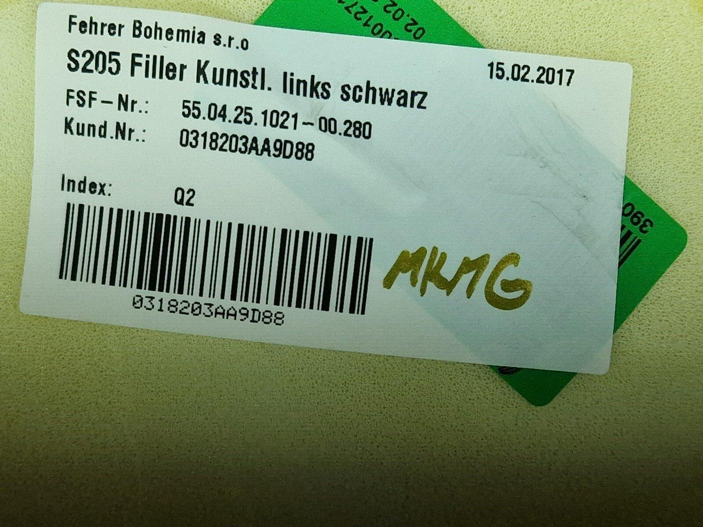 14-21 MERCEDES BENZ C200d W205 REAR SEAT BOLSTER PANEL LEFT SIDE N/S 504251021