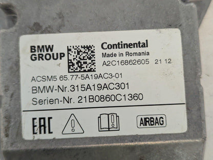 19-23 BMW F40 1 SERIES 118I  AIRBAG CONTROL MODULE 5A19AC301