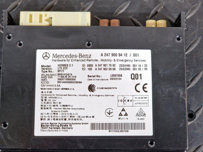 19-ON MERCEDES BENZ CLA C118 BLUETOOTH CONTROL MODULE ECU A2479009412