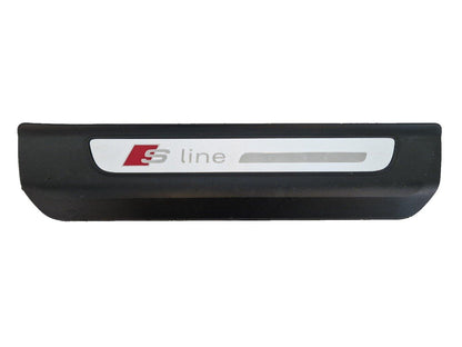 16-20 AUDI Q7 4M GENUINE OEM REAR RIGHT DOOR SILL SCUFF PLATE TRIM 4M0853376