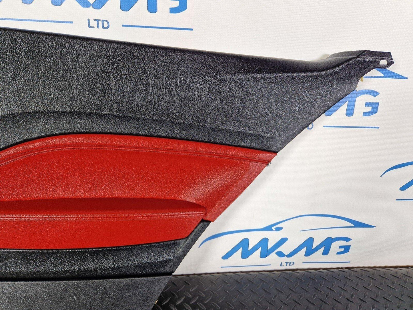 14-16 BMW 2 SERIES F22 OEM REAR RIGHT DRIVER HALF RED DOOR CARD PANEL 7311484