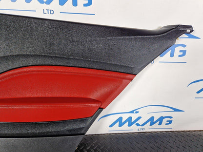 14-16 BMW 2 SERIES F22 OEM REAR RIGHT DRIVER HALF RED DOOR CARD PANEL 7311484