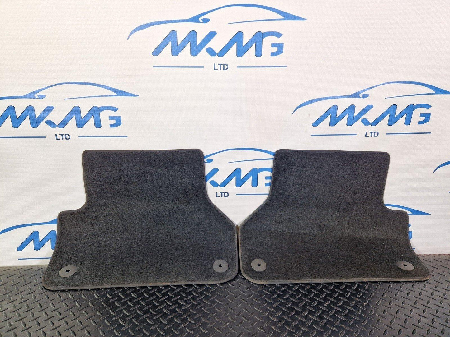 16-24 AUDI A5 F5 COUPE GENUINE OEM SET OF 2 REAR BLACK FLOOR FOOT MATS 8W6061276