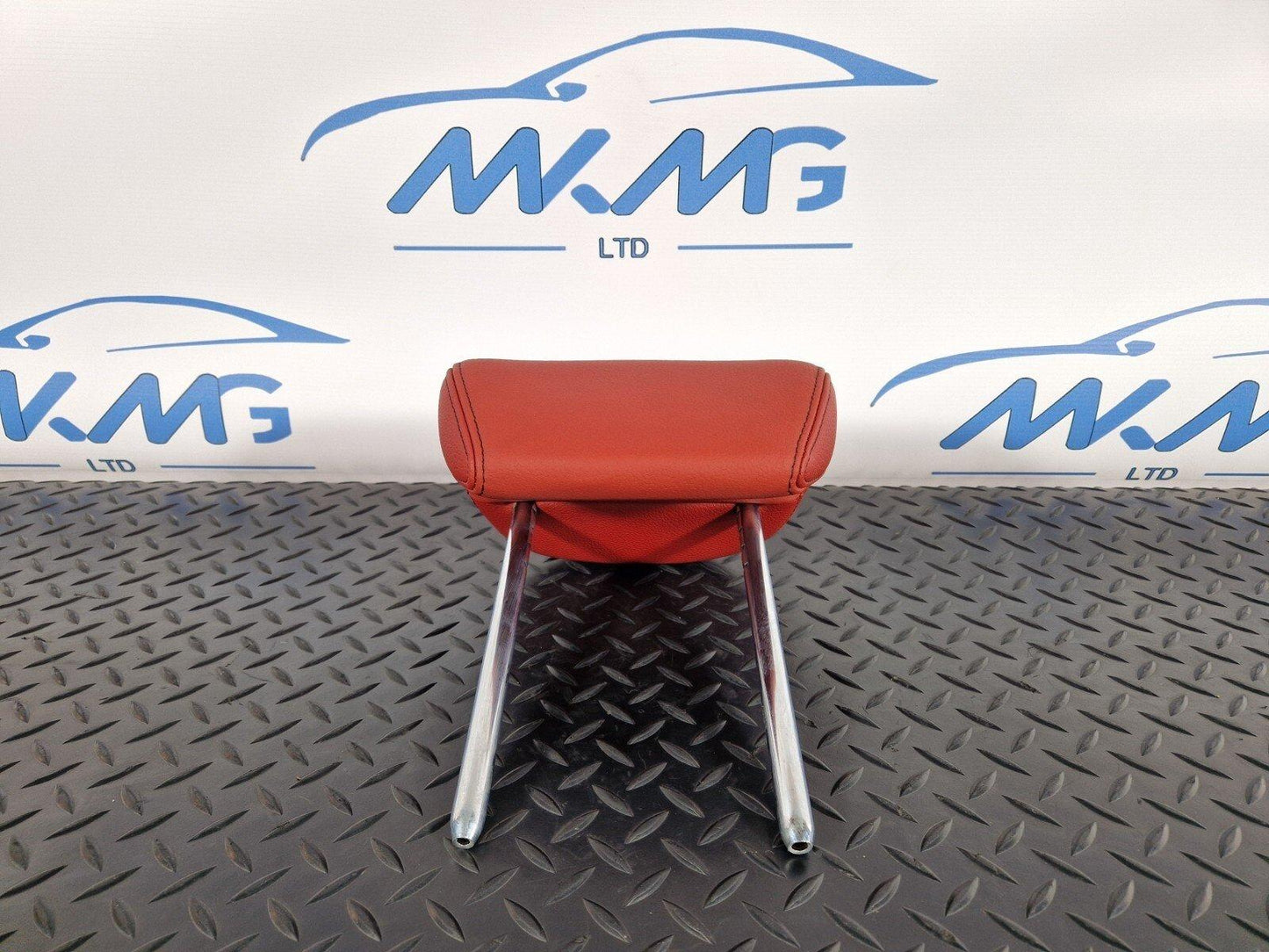 12-18 BMW 4 SERIES F36 LCI REAR LEFT/RIGHT SIDE SEAT RED LEATHER HEADREST