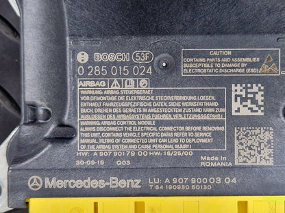 18-ON MERCEDES SPRINTER W907 W910 SAFETY BAG MODULE SENSOR UNIT ECU A9079000304