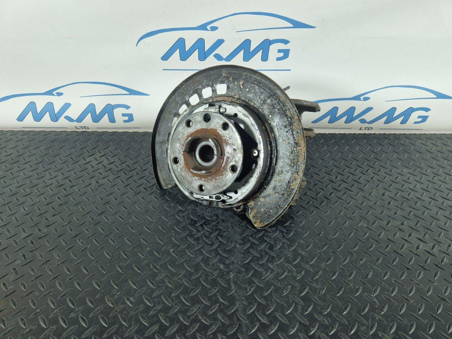 10-15 AUDI Q7 4L REAR WHEEL CARRIER KNUCKLE BRAKE DISC PLATE LEFT N/S 7L8505435A