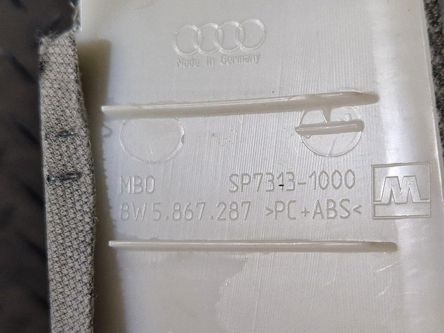 16-24 AUDI A5 F5 COUPE OEM REAR LEFT N/S C-PILLAR COMPLETE TRIM 8W5867287C