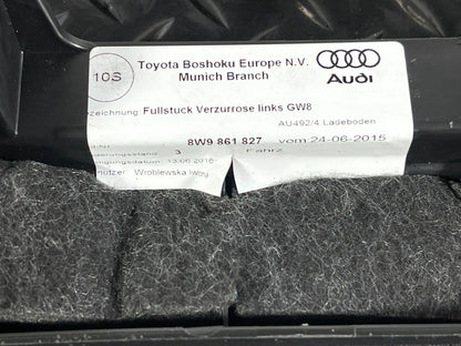 16-19 AUDI A4 B9 GENUINE REAR LEFT BOOT INTERIOR FLOOR TRIM PANEL 8W9861827