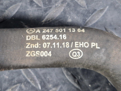 19-ON MERCEDES BENZ CLA C118 WATER COOLANT PIPE HOSE A2475011364