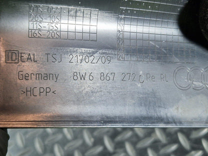 16-24 AUDI A5 F5 COUPE GENUINE FRONT RIGHT KICK TRIM PANEL 8W6867272C
