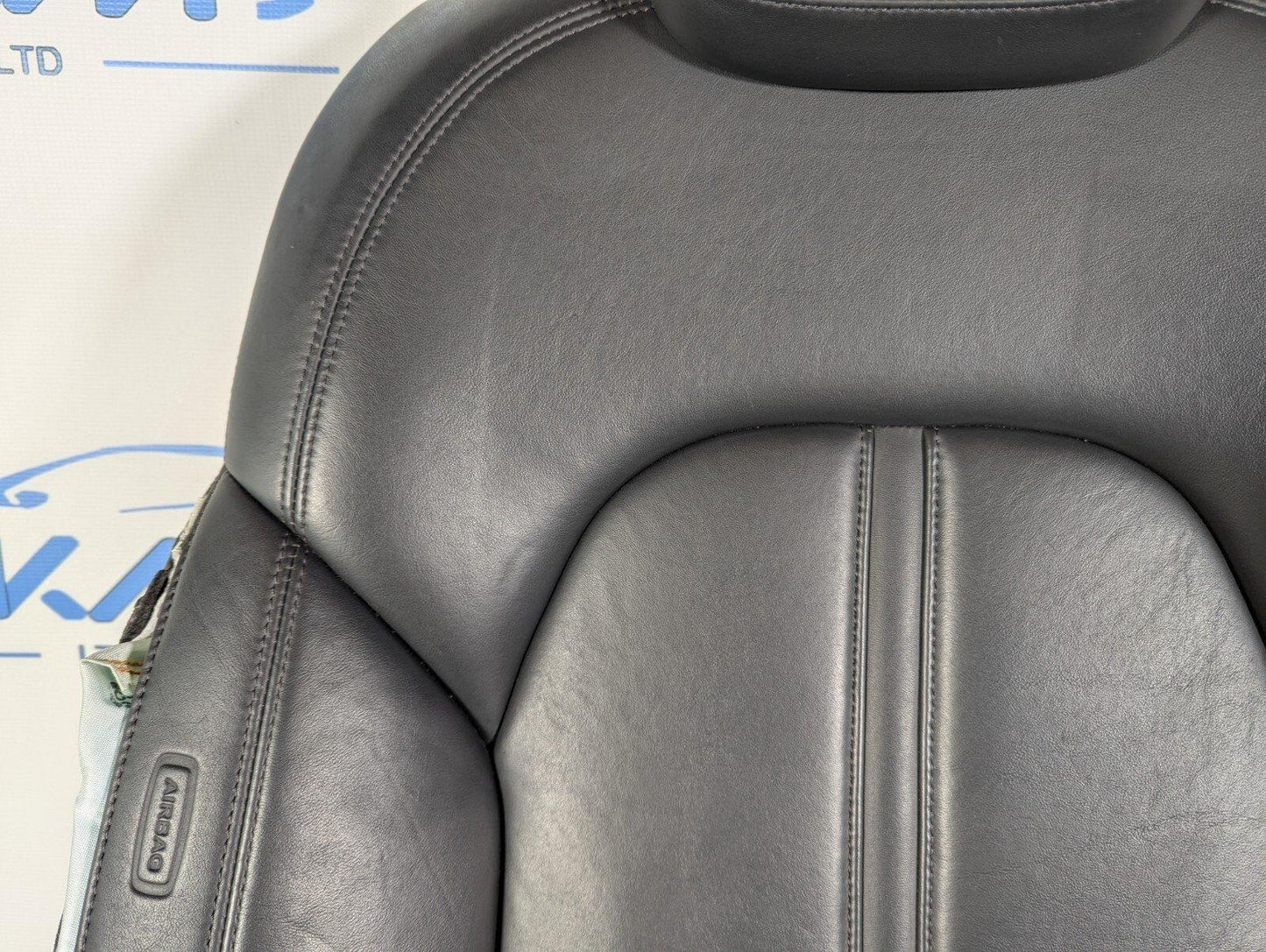 10-17 AUDI A8 4H  REAR O/S RIGHT BLACK LEATHER BACK REST 4H0885274 DAMAGED