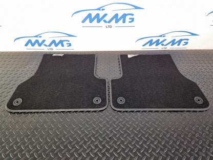 15-18 AUDI A7 4G GENUINE SET OF 2 REAR RIGHT & LEFT FLOOR BLACK MATS 4G0864450