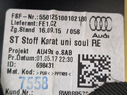 AUDI A4 B9 MK5 GENUINE SIDE BOLSTER O/S/R RIGHT REAR SEAT 8W0885704
