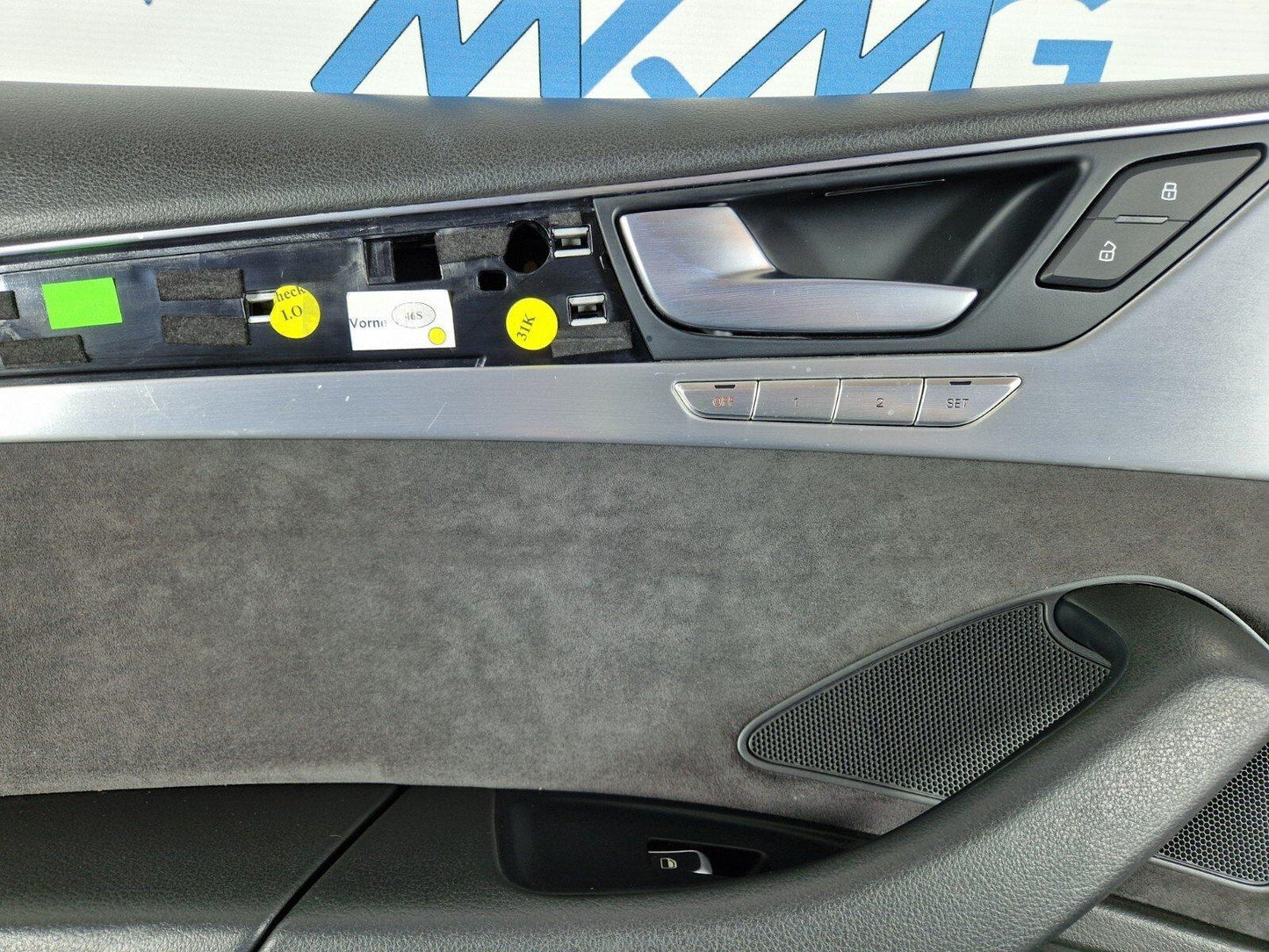 10-17 AUDI A8 4H FRONT LEFT PASSENGER SIDE DOOR ALCANTARA CARD PANEL 4H2868017