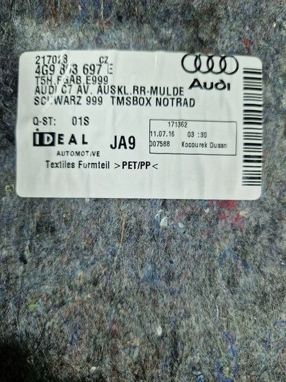 Audi A6 Allroad C7 Trunk Boot Liner Spare Wheel Trim Carpet 4G9863697E