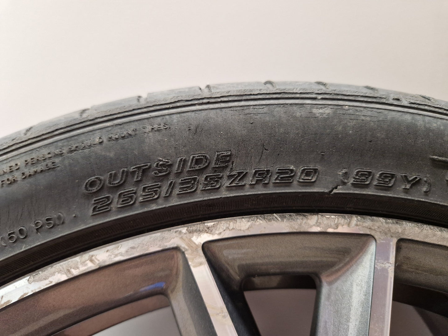 Audi A7 4G 20" Alloy Wheel with Tyre 265/35/20 ~3mm 4G8601025AE