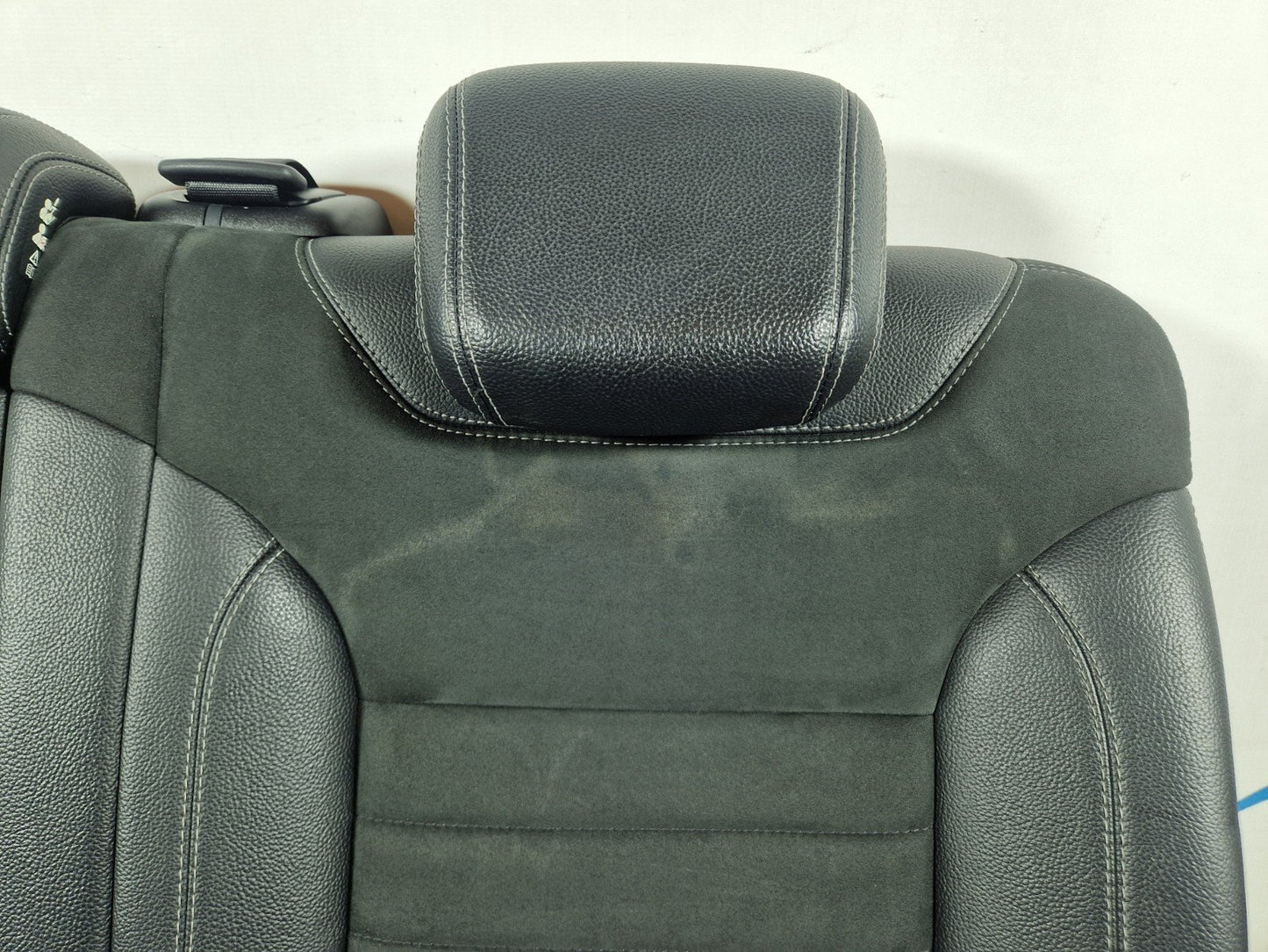 11-19 MERCEDES BENZ ML W166 REAR SEAT BACKREST LEFT SIDE HALF LEATHER IN BLACK