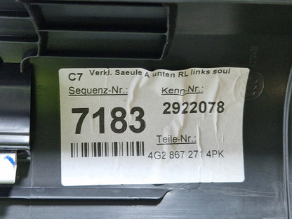 Audi A6 Allroad C7 Genuine Front Left N/S Interior A-Pillar Trim 4G2867271