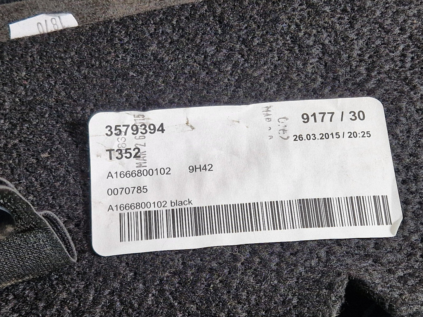 Mercedes-Benz ML-Class W166 Boot Liner A1666800102
