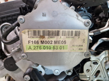 16-19 MERCEDES GLE 500e W166 3.0 OM276.821 PETROL TWIN TURBO COMPLETE ENGINE