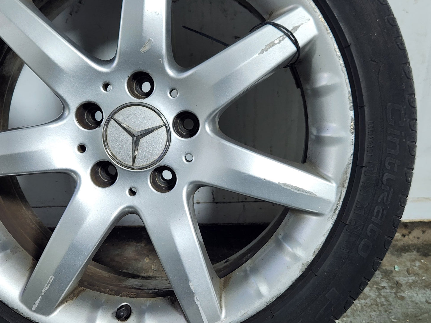 Mercedes C-Class W203 (FL) 17" Alloy Wheel with Tyre 225/45/17 ~6mm A2034011802
