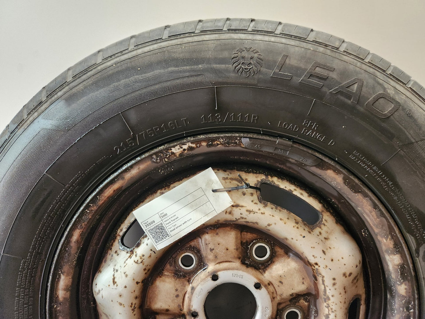 Ford Transit MK6 (V185) Cargo Van Steel Wheel with Tyre 215/75/16 ~6mm