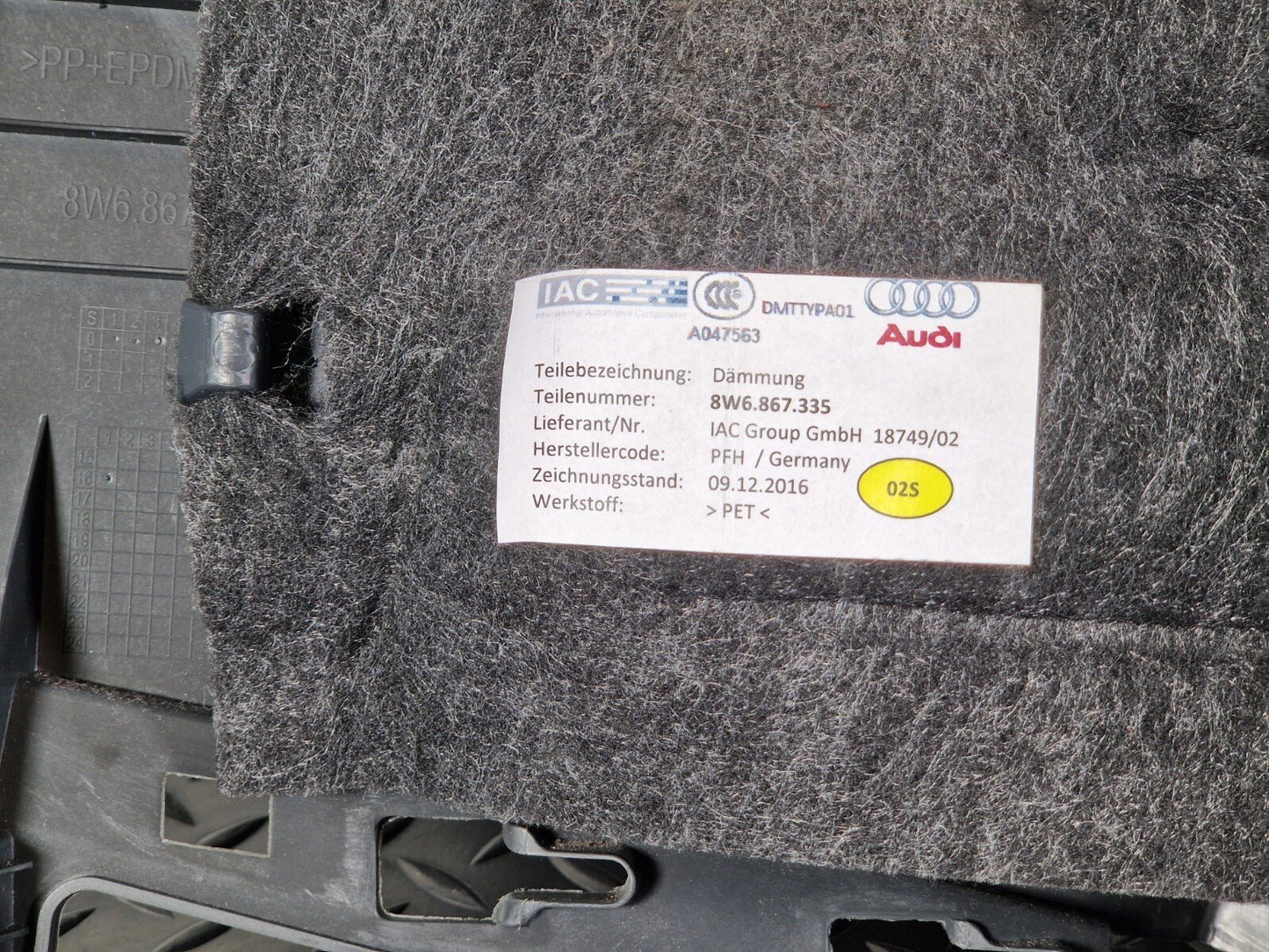 16-24 AUDI A5 F5 COUPE REAR LEFT N/S/R COMPLETE DOOR PANEL CARD 8W6867377