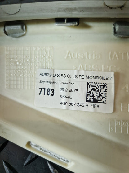 Audi A6 Allroad C7 GENUINE RIGHT UPPER D PILLAR TRIM 4G9867246B