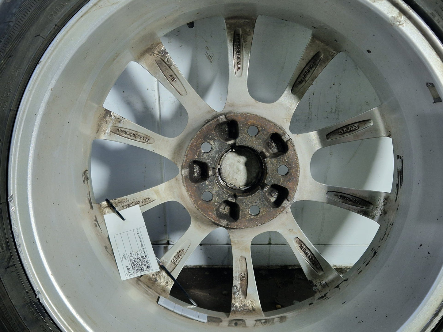 Saab 9-3 MK2 (440) 18" Alloy Wheel with Tyre ~7mm 225/45/18 12763042