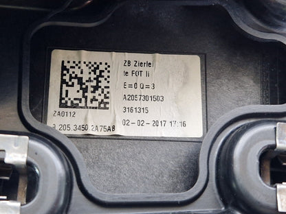 14-21 MERCEDES BENZ C200d W205 REAR PASSENGER SIDE DOOR CARD BLACK LEATHER