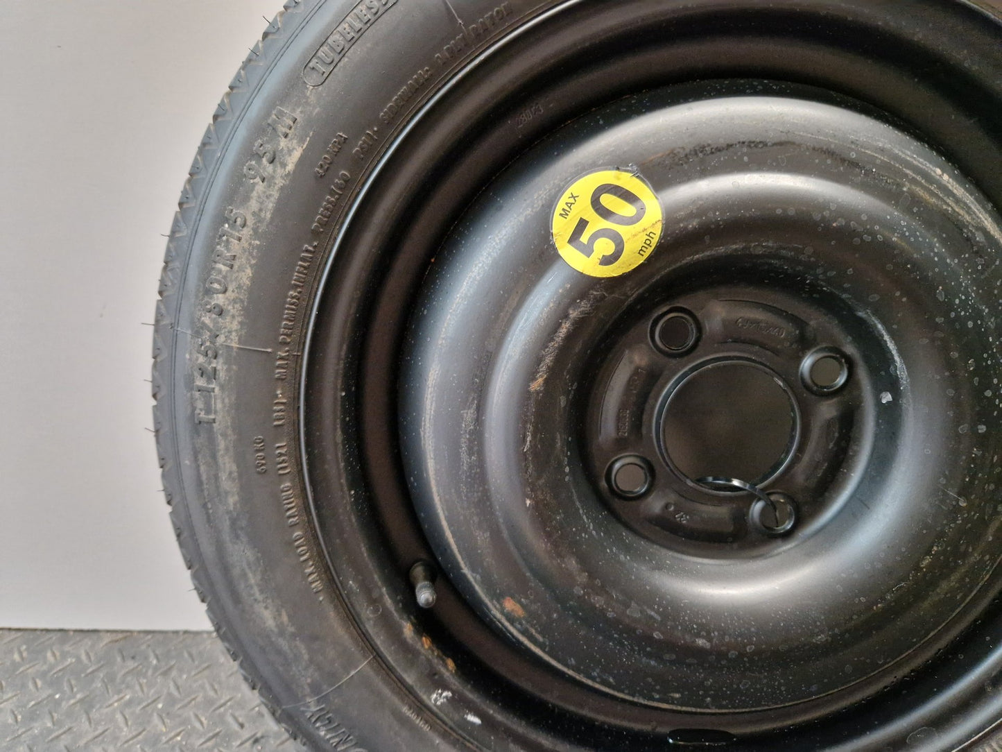 Ford Fiesta MK7 Hatchback 15" Spare Wheel with Tyre 125/80/15 ~4mm
