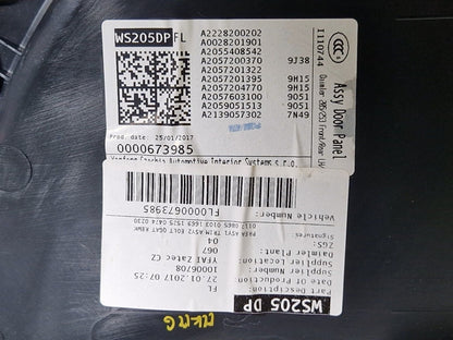 14-21 MERCEDES BENZ C220d W205 OEM DOOR PANEL LEFT SIDE FRONT A2228200202