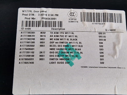 18-ON MERCEDES BENZ A CLASS W177 REAR LEFT DOOR CARD TRIM PANEL A1777303100