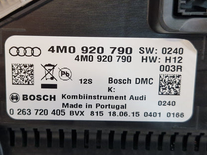 AUDI Q7 4M DIGITAL INSTRUMENT CLUSTER COCKPIT SPEEDOMETER 4M0920790