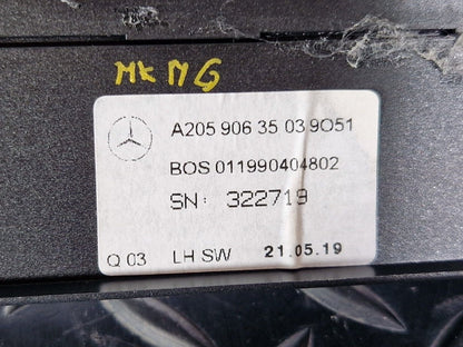 14-21 MERCEDES BENZ C220d W205 LEFT ROLLER BLIND GUIDE RAIL MOTOR A2059063503
